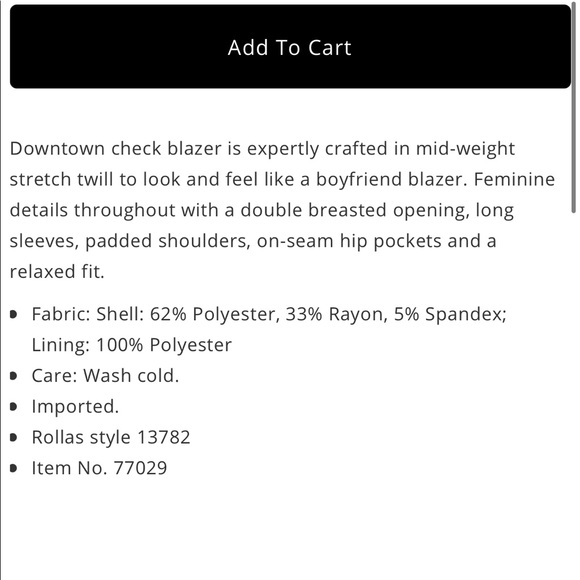 ROLLA’S Downtown Check Blazer M - Picture 12 of 15